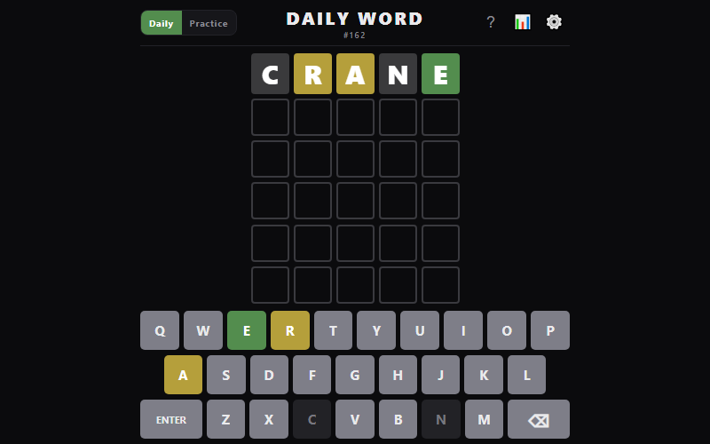 Daily Word gameplay