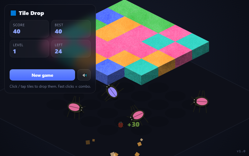 Tile Drop gameplay