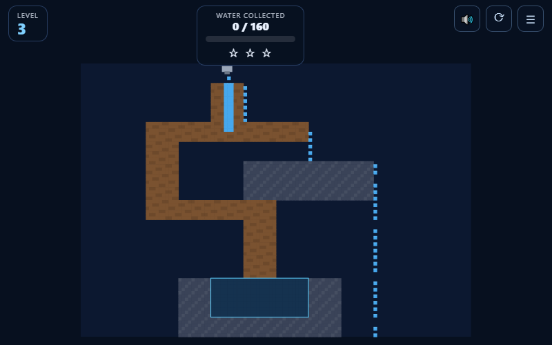 Waterway liquid puzzle gameplay